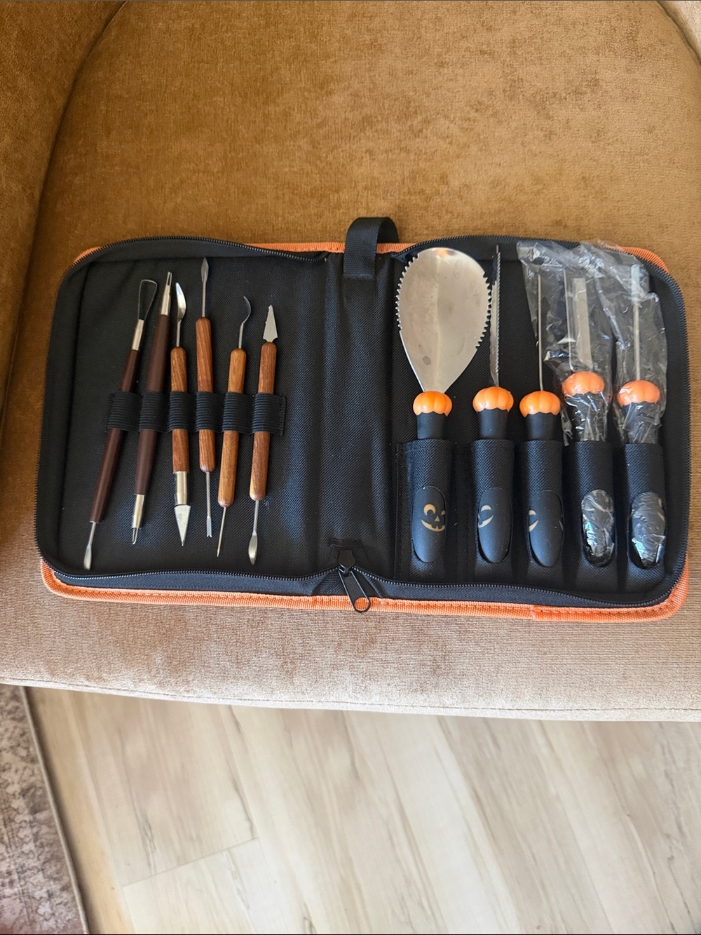 Orange and Black Carving & Clay Tool Set